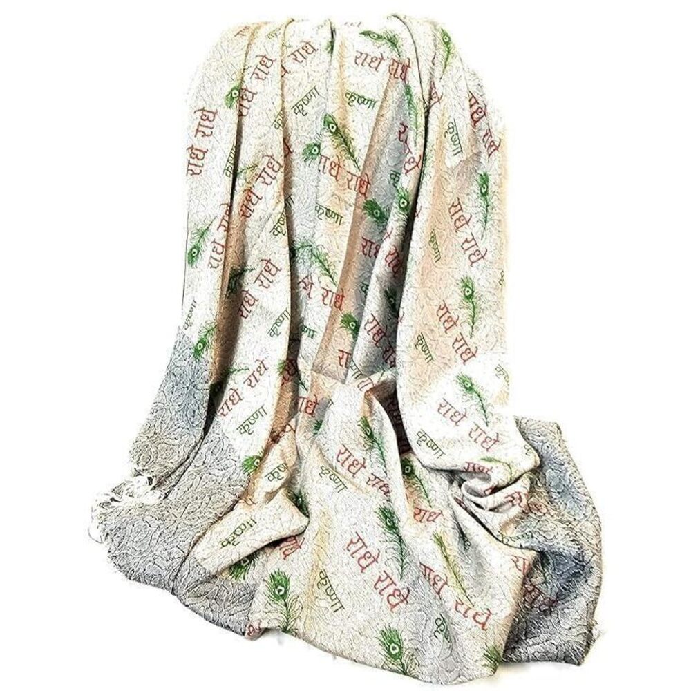 9992 Radhe Karishan Warm Stawl Woven Pattern Banarasi Shawl